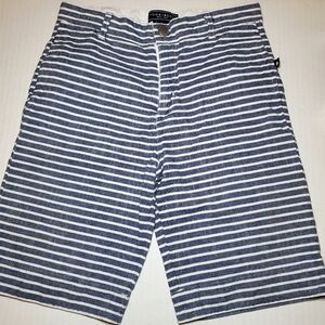 Toobydoo New York Blue Striped Linen Blend Shorts size 8
